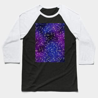 Galaxy And Zodiac Constellation Art Baseball T-Shirt